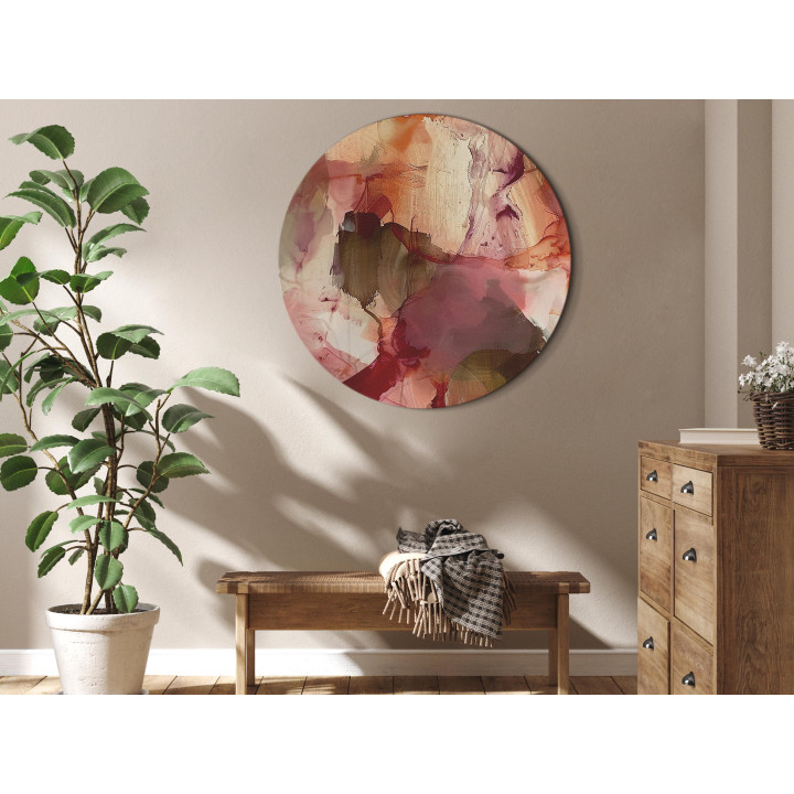 Tableau rond - Spring composition – transparencies and forms in watercolor style