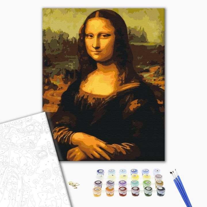 Malen nach Zahlen auf Leinwand - Leonardo da Vinci – Mona Lisa
