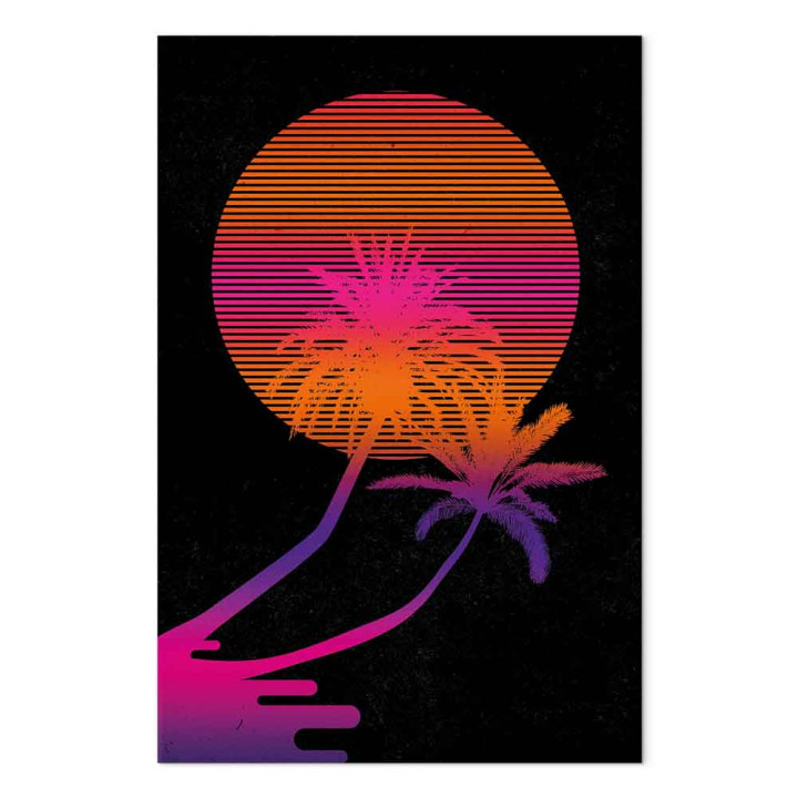 Wandbild - Palm at Sunrise (1 Part) Vertical