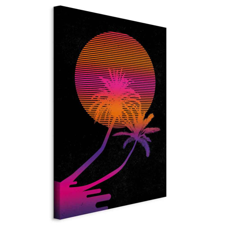 Wandbild - Palm at Sunrise (1 Part) Vertical