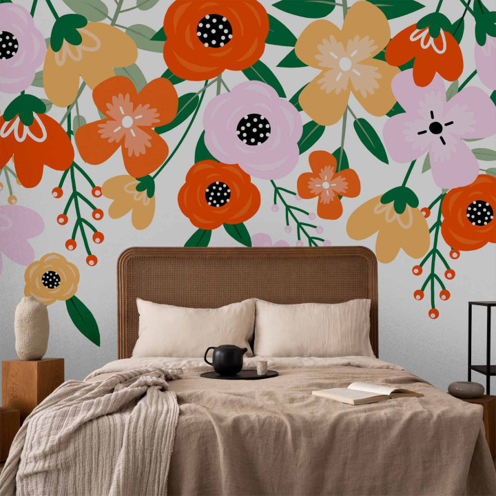 Fotobehang - Colorful Bloom - First Variant