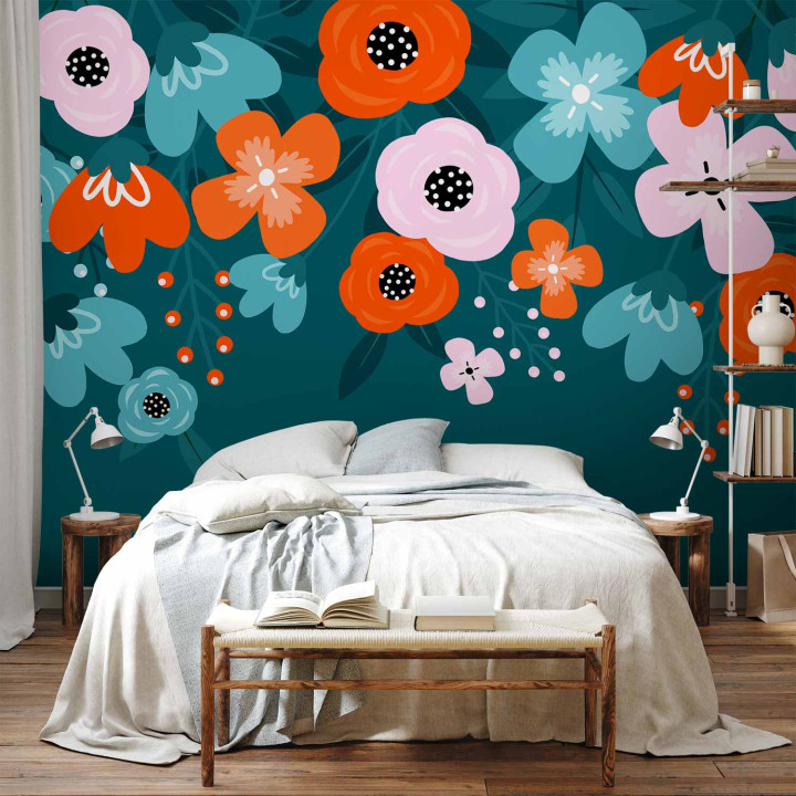 Fotobehang - Colorful Bloom - Third Variant
