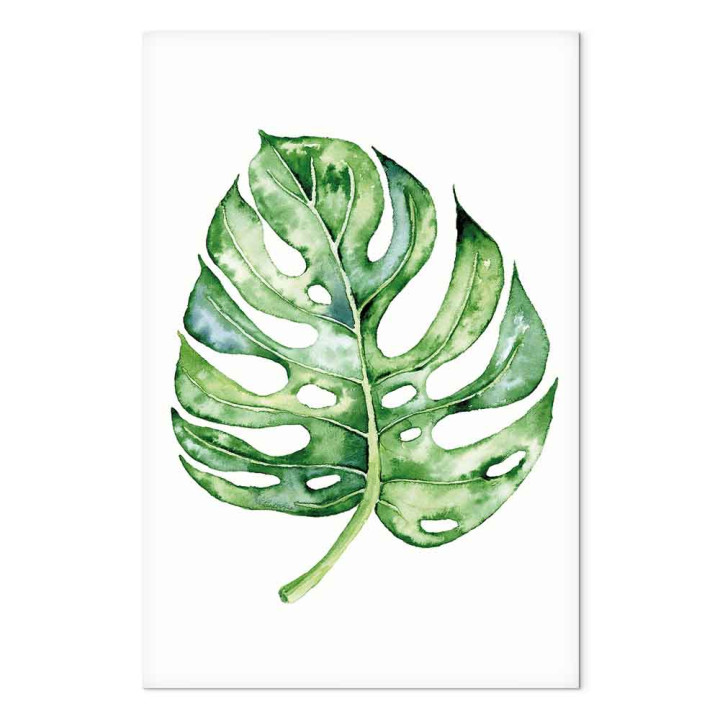 Wandbild - Watercolor Monstera (1 Part) Vertical