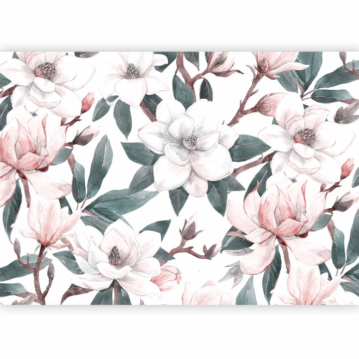 Wall mural - Watercolor Magnolias - Second Variant