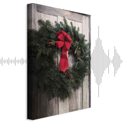 Wandbild - Christmas Wreath (1 Part) Vertical