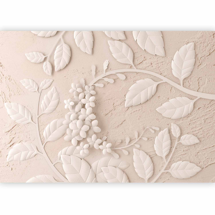 Fotobehang - Paper Flowers (Beige)