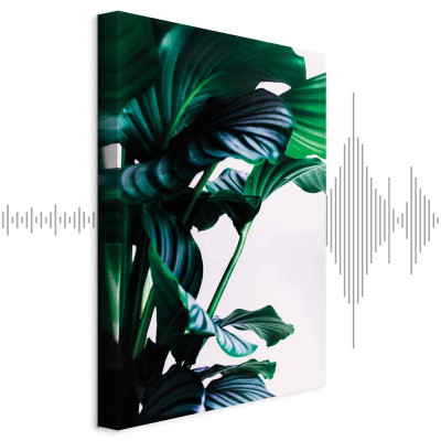 Schilderij - Springy Leaves (1 Part) Vertical