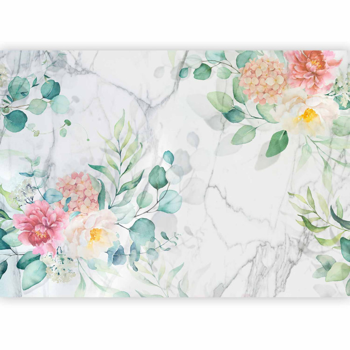 Fotobehang - Flowery Marble