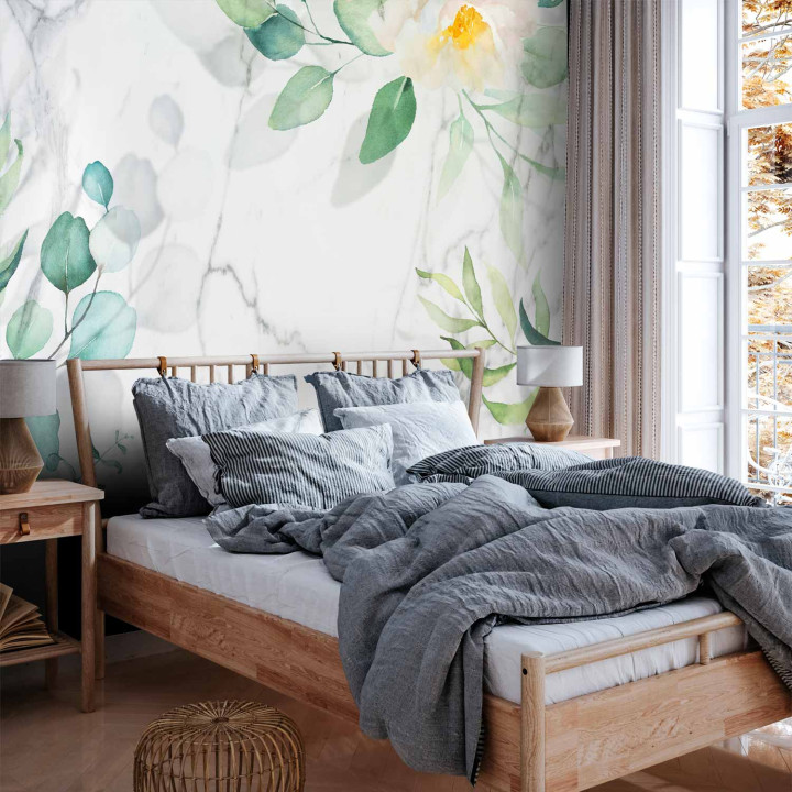 Fotobehang - Flowery Marble