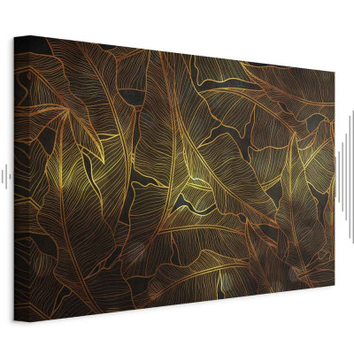 Wandbild - Dance of Golden Leaves (1 Part) Wide
