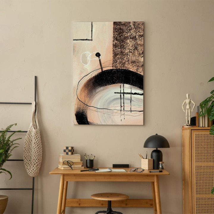Schilderij - Art of Shapes (1-part) - Hand-Painted Abstract Artwork