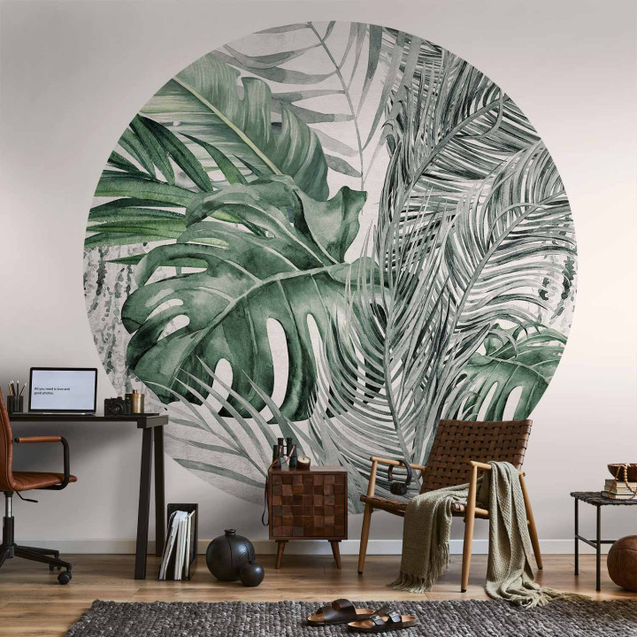 Runde Fototapete - Dense jungle