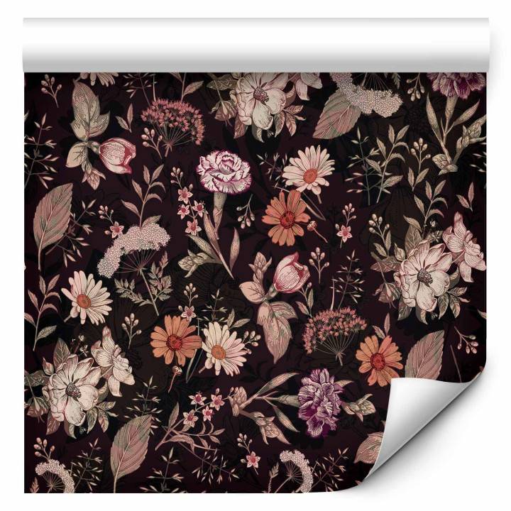Wallpaper - Fragrant flowers and herbs - plum