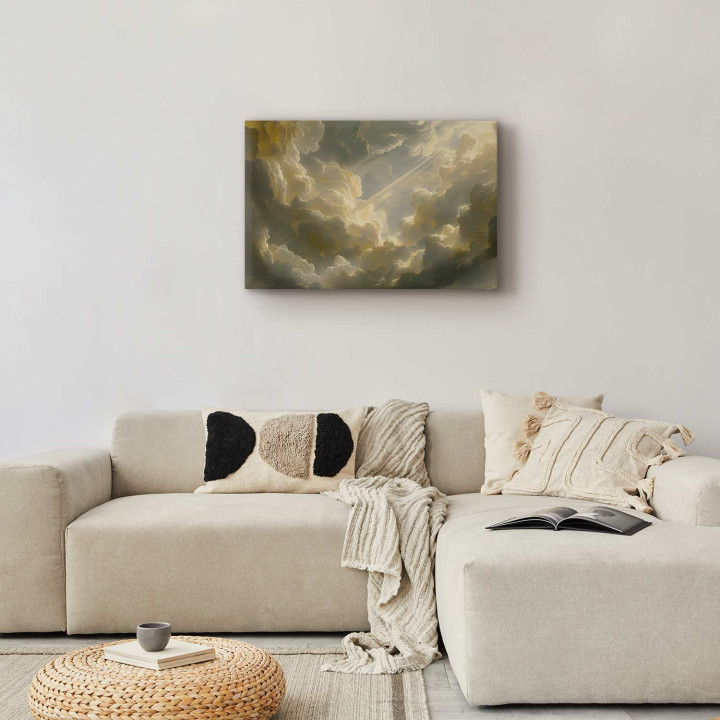 Wandbild - Enchanting Play of Colors Against a Backdrop of Clouds