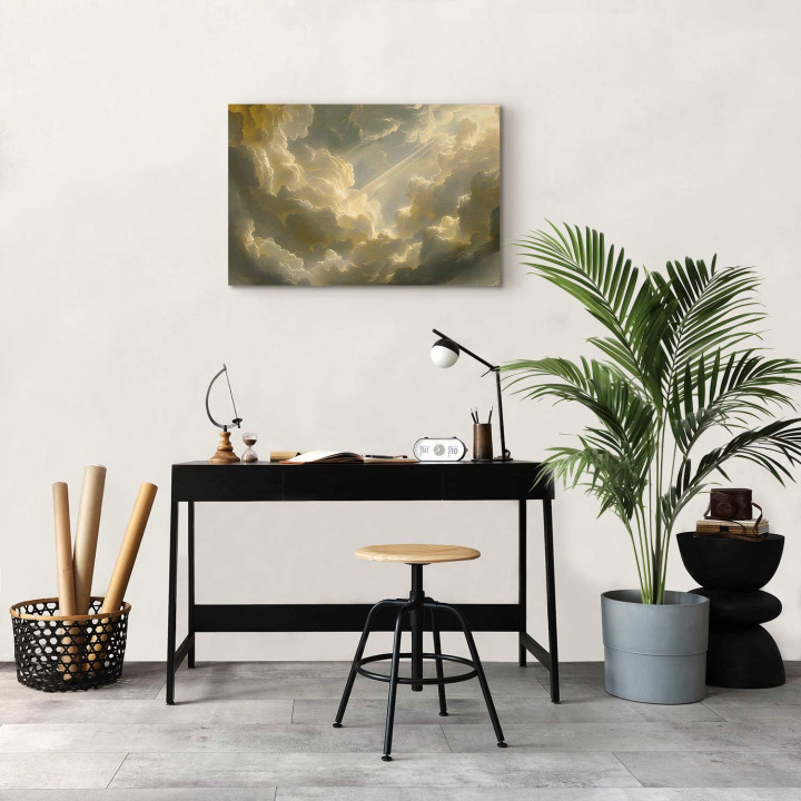 Wandbild - Enchanting Play of Colors Against a Backdrop of Clouds