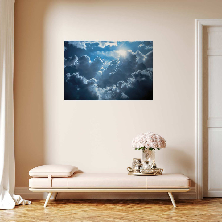 Poster - Lively Scene: The Sun Battling the Clouds