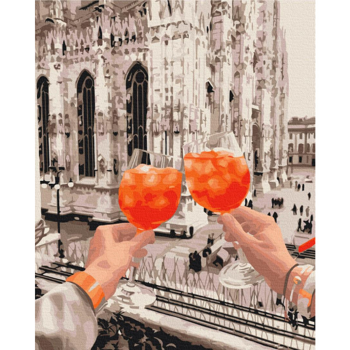 Doe-het-zelf op canvas schilderen - Toast in Milan