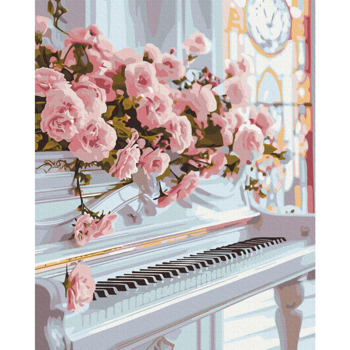 Malen nach Zahlen auf Leinwand - Romantic piano