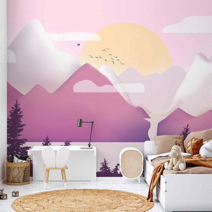 Wall mural - Landscape at Sunset - Third Variant