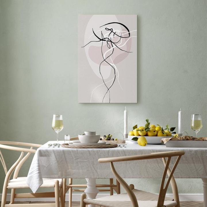 Schilderij - Beige Energy (1 Part) Vertical