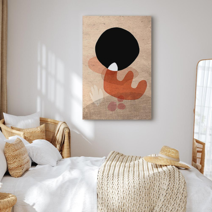 Schilderij - Black Stone (1 Part) Vertical
