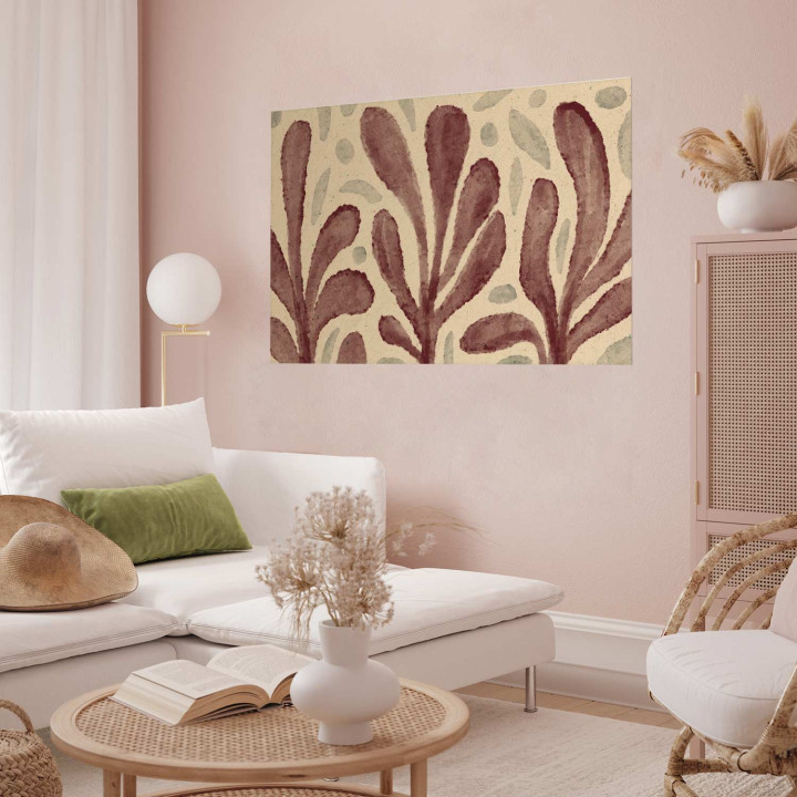 Poster - Leaves and Spots - large trembling shapes inspired by Matisse