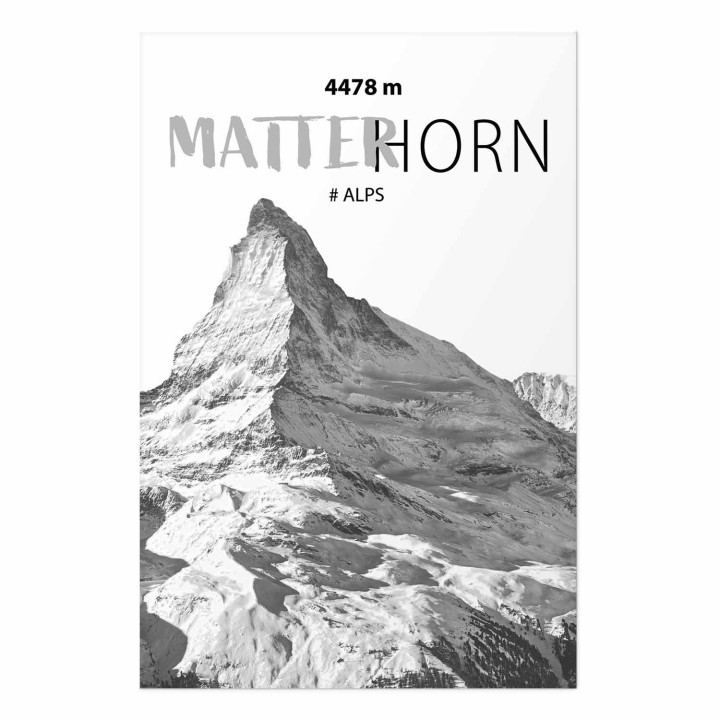 Poster - The majestic Matterhorn mountain peak, crown of mountains, mountain landscape