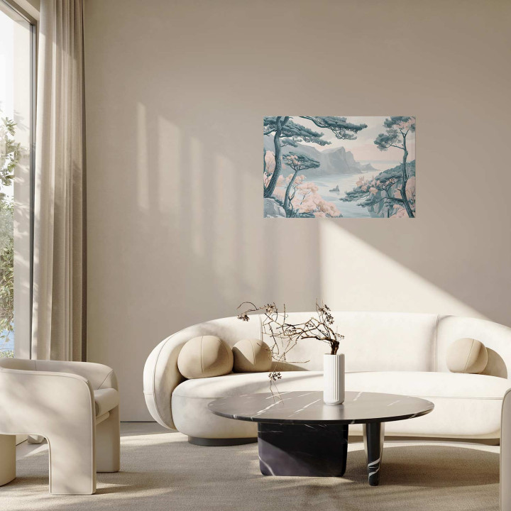 Poster - Blue Coast in Delicate Colors