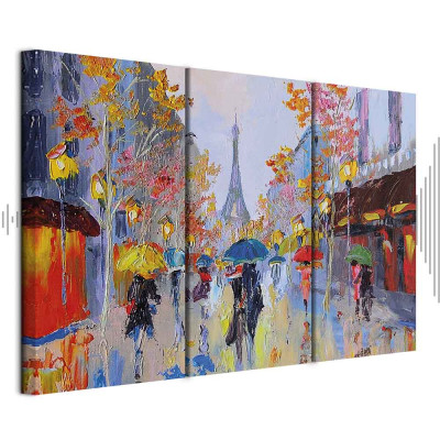 Wandbild - Rainy Paris