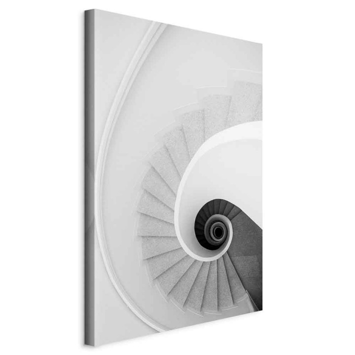 Schilderij - White Stairs (1 Part) Vertical