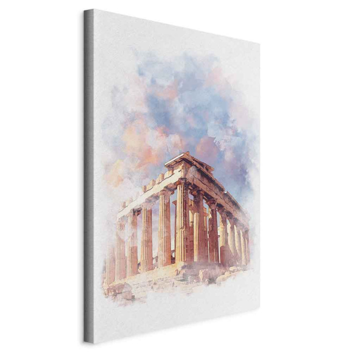Schilderij - Painted Parthenon (1 Part) Vertical