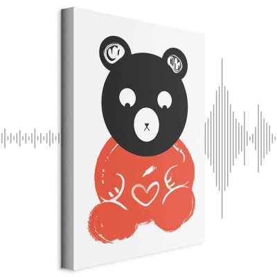 Wall picture - Thoughtful Bear (1 Part) Vertical