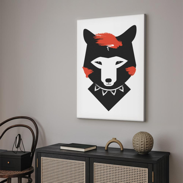 Wall picture - Polite Fox (1 Part) Vertical