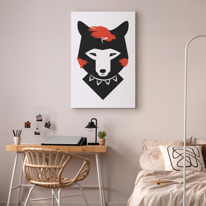 Wall picture - Polite Fox (1 Part) Vertical