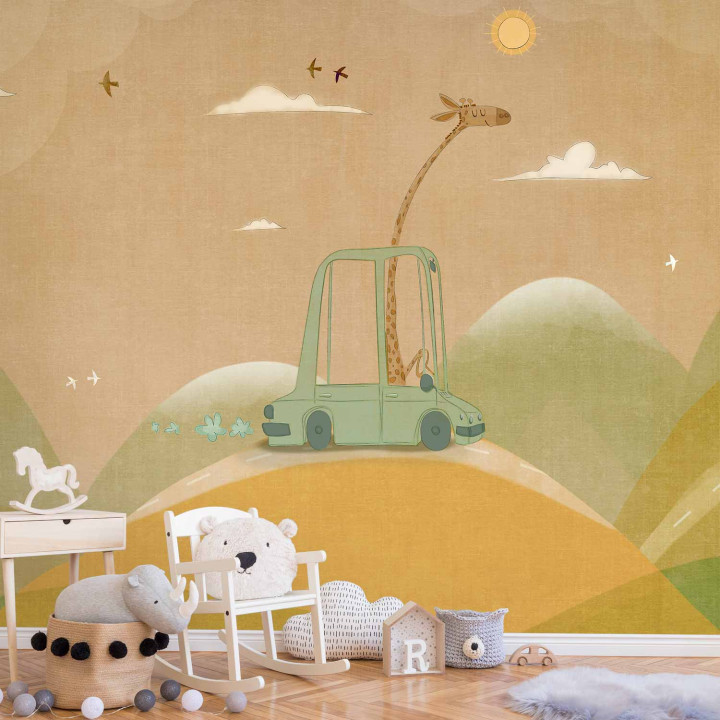 Fototapeta - Traveling Giraffe