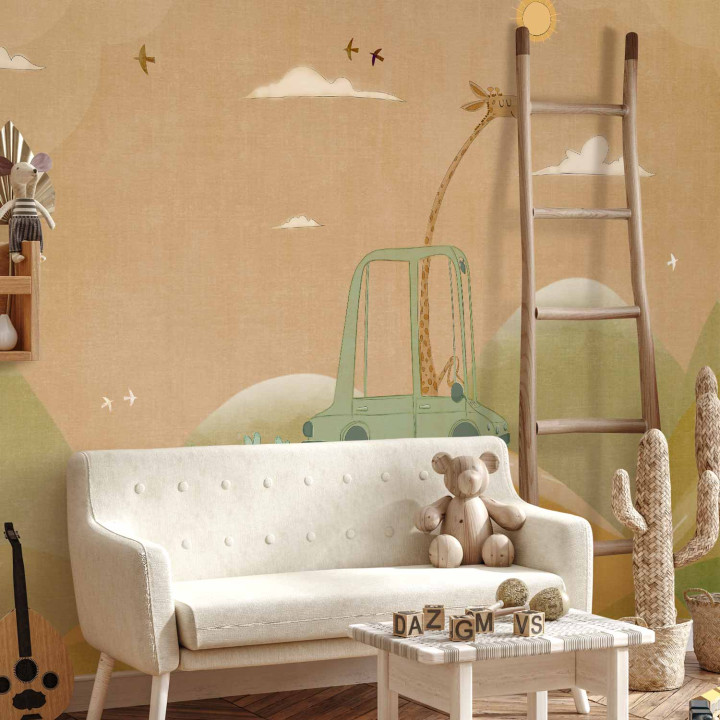 Fototapeta - Traveling Giraffe