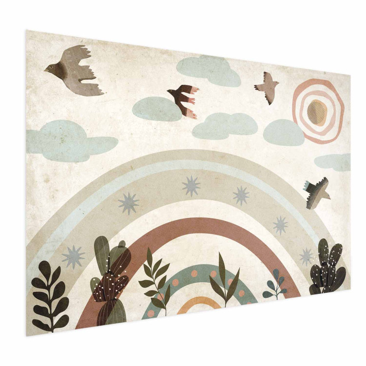 Poster - Rainbow and Birds