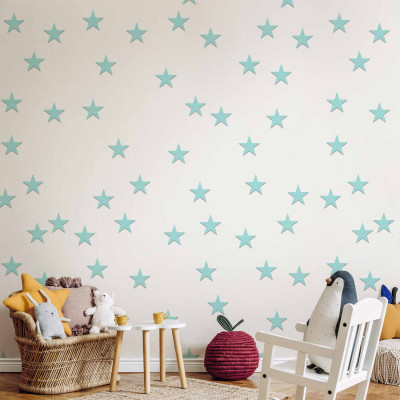 Behang - Stars - Aquamarine
