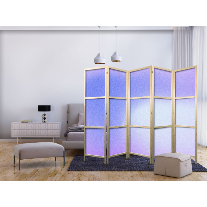 Japanese room divider - Heather Mist - Delicate Gradient Composed of Various Shades of Violet.