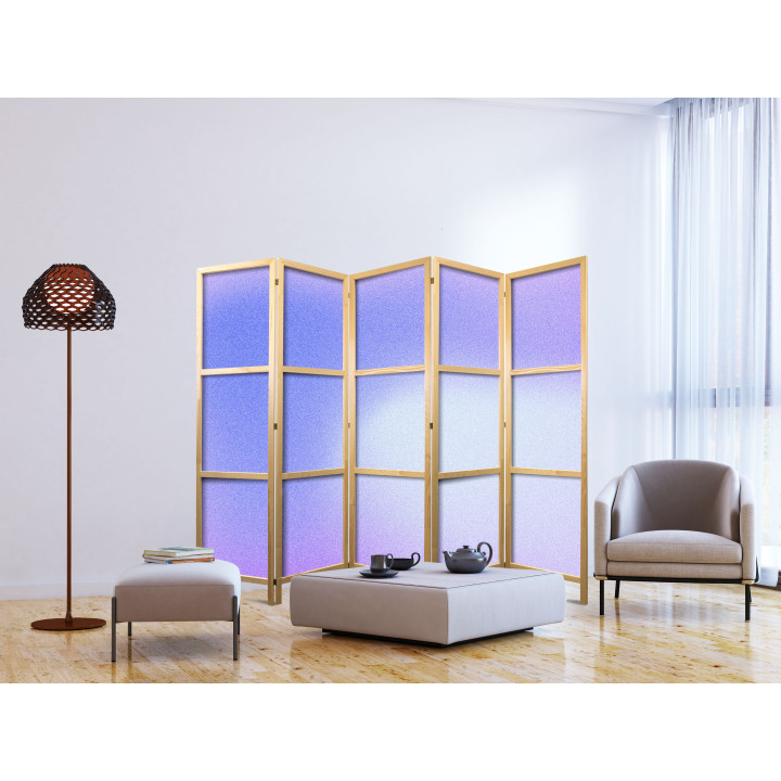 Japanese room divider - Heather Mist - Delicate Gradient Composed of Various Shades of Violet.