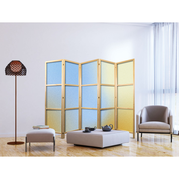 Japanese room divider - Energetic Gradient - Gradient Composition in Vibrant Colors.