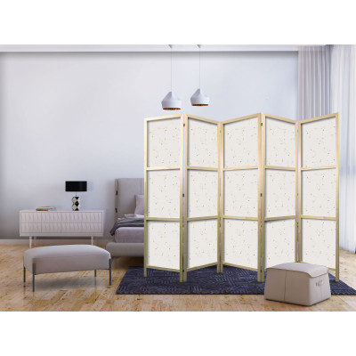 Japanese room divider - Star Map - Delicate Constellations in Warm Shades