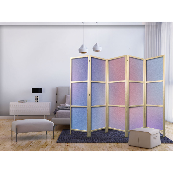 Japanese room divider - Rainbow Gradient - Delicate Multicolored Gradient Resembling Mist.