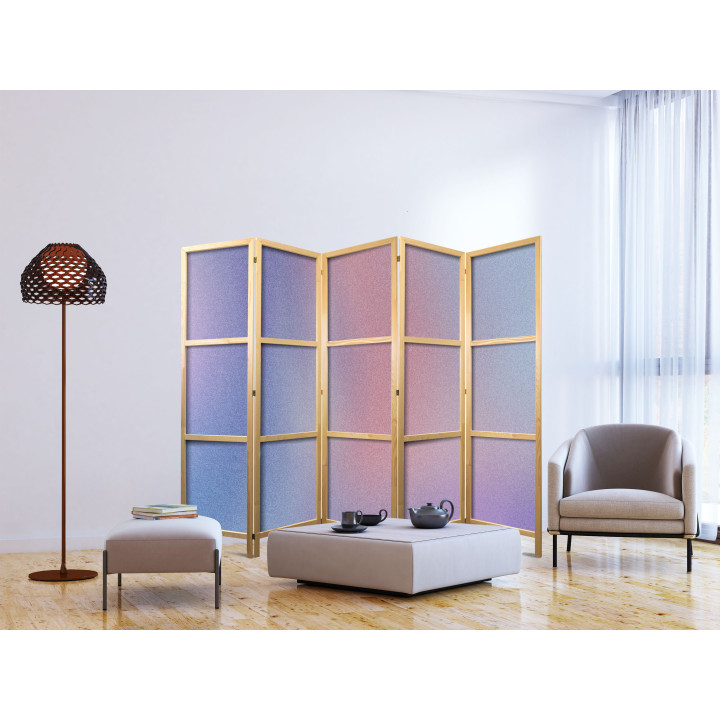 Japanese room divider - Rainbow Gradient - Delicate Multicolored Gradient Resembling Mist.