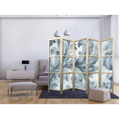 Paravent japonais - Botanical Motif with Leaves and Vines in Sandy Colors