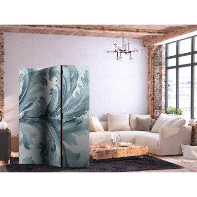 Parawan - Stone Baroque Ornaments in Light Shades of Gray and Blue