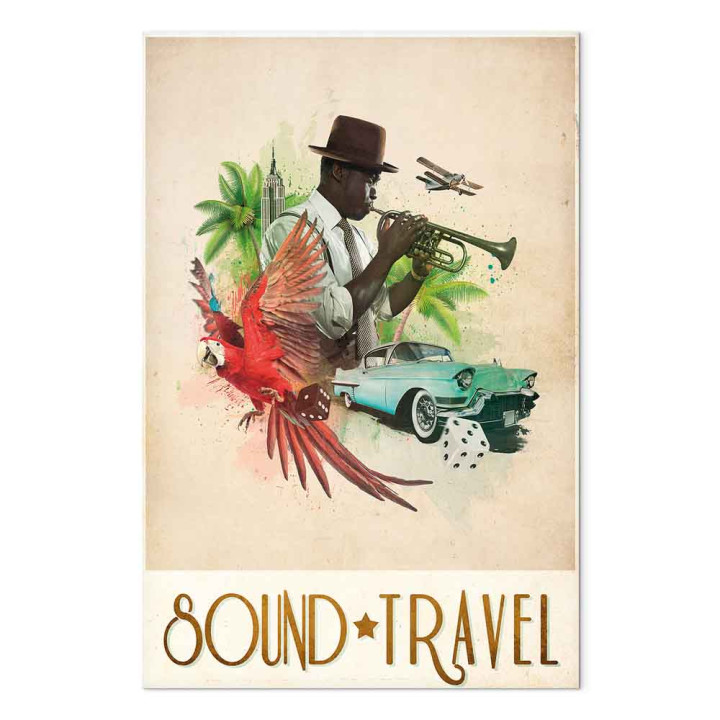 Wandbild - Sound Travel (1 Part) Vertical