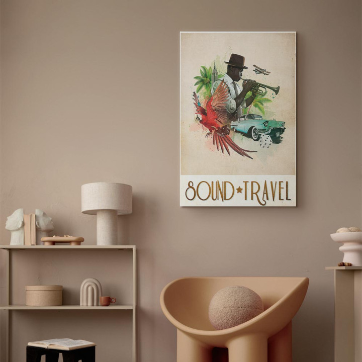 Wandbild - Sound Travel (1 Part) Vertical