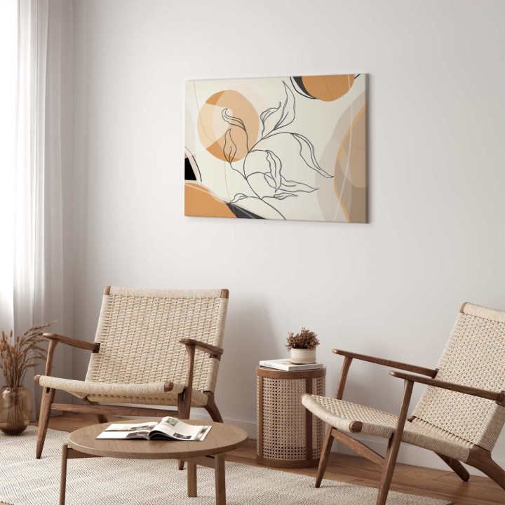 Wall picture - Landscape with a leaf