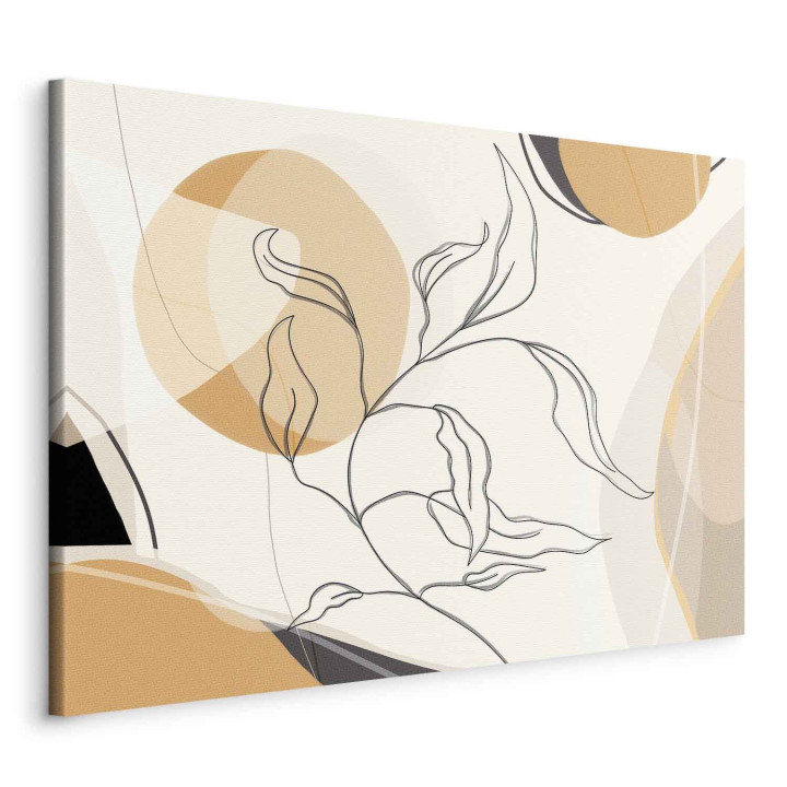 Wall picture - Landscape with a leaf